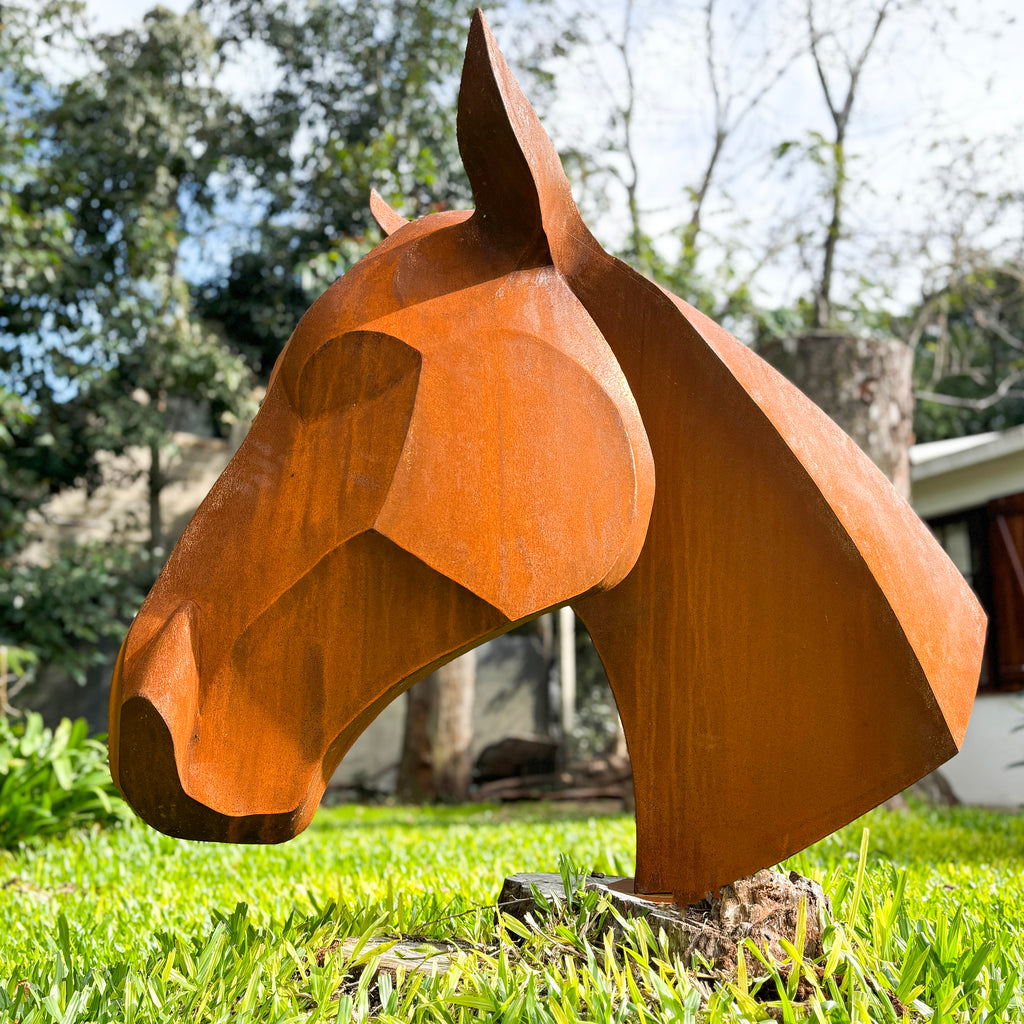 Corten steel horse sculpture – Oxenly